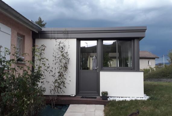 Réalisation d'une véranda Gustave Rideau à Sorbiers pour Christian et Danielle