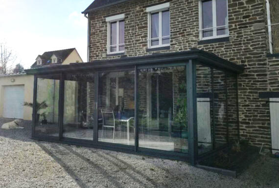 Réalisation d'une véranda Gustave Rideau à St-Germain-du-Crioult pour Romaric