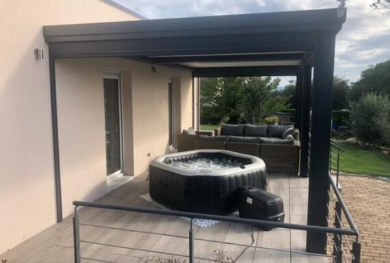 Réalisation d'une pergola Gustave Rideau à Souleuvre-En-Bocage pour Jean christophe