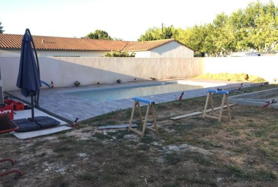 Réalisation d'un abri de piscine Gustave Rideau à Niort pour Patrice