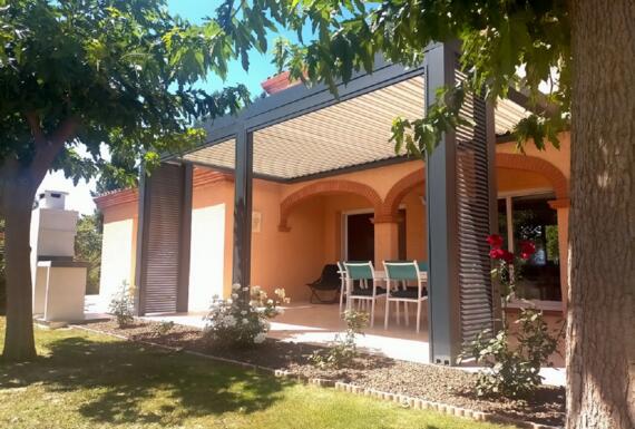 Réalisation d'une pergola Gustave Rideau à Issus pour Pierre