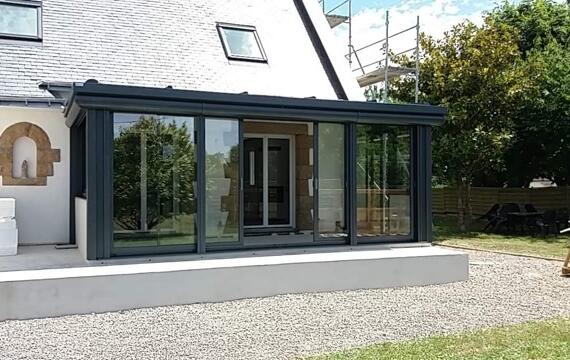 Réalisation d'une véranda Gustave Rideau à Clohars-Carnoet pour Virginie