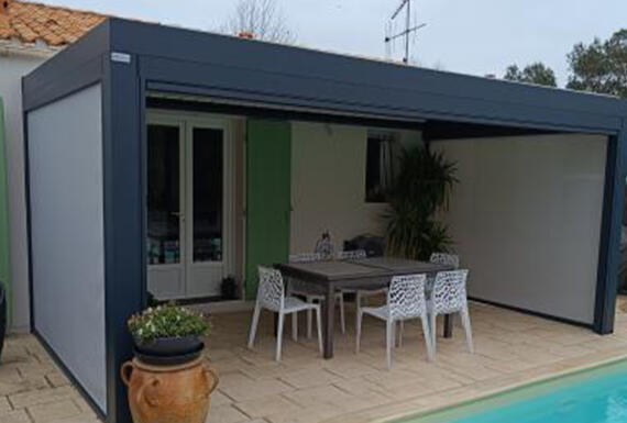Réalisation d'une pergola Gustave Rideau à Rivedoux-Plage pour Jean Paul