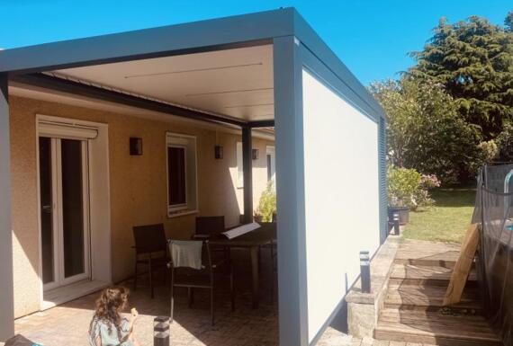 Réalisation d'une pergola Gustave Rideau à Chamagnieu pour Jean-Pierre et Patricia
