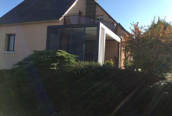 Réalisation d'une pergola Gustave Rideau à Bonchamp-Les-Laval pour Liliane