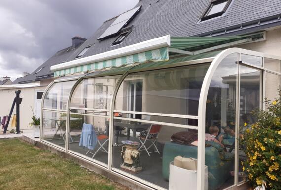 Réalisation d'un abri de terrasse Gustave Rideau à Locmine pour Didier