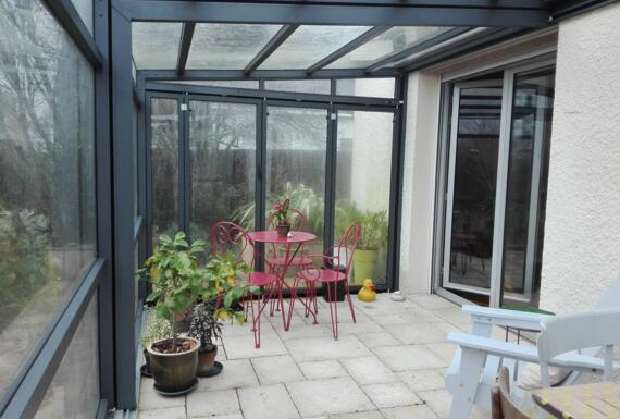 Réalisation d'un abri de terrasse Gustave Rideau à Vannes pour Simone