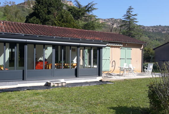 Réalisation d'une véranda Gustave Rideau à Saint-Antonin-Noble-Val pour Daniel