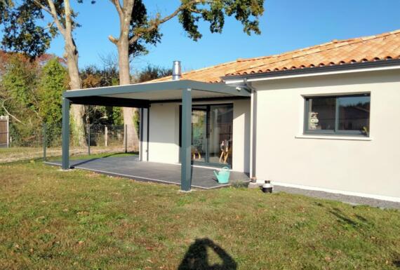 Réalisation d'une pergola Gustave Rideau au Teich pour David