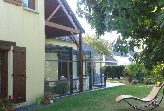 Réalisation d'un abri de terrasse Gustave Rideau à Chateaubriant pour Dominique