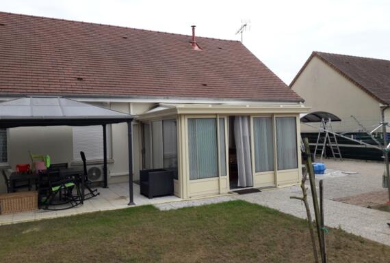 Réalisation d'une véranda Gustave Rideau au Controis-En-Sologne pour DIDIER