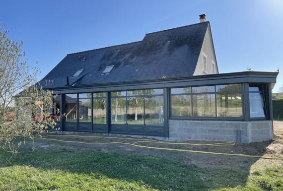 Réalisation d'une véranda Gustave Rideau à Veretz pour Eric et georgette