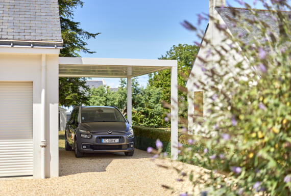 Réalisation d'une carport Gustave Rideau à Piriac-sur-Mer pour Francine