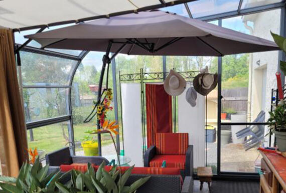Réalisation d'un abri de terrasse Gustave Rideau à Saint-Hilaire-de-Chaleons pour Fabrice