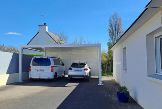 Réalisation d'une carport Gustave Rideau à Ploneour-Lanvern pour Jean-Marc