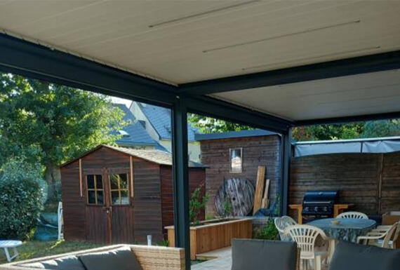 Réalisation d'une pergola Gustave Rideau à Iffendic pour Lydia