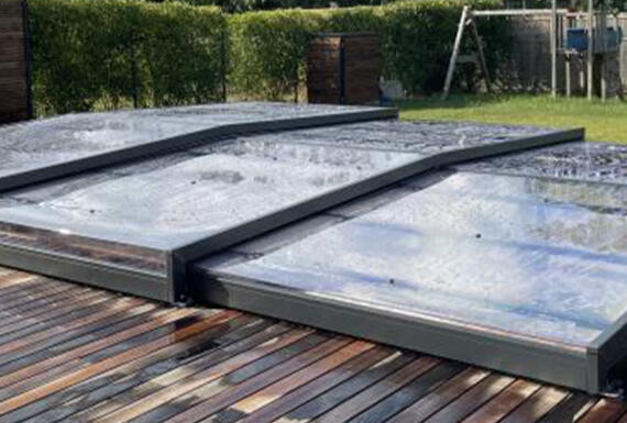Réalisation d'un abri de piscine Gustave Rideau à Coueron pour Soline