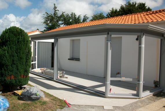 Réalisation d'une véranda Gustave Rideau à Les-Moutiers-En-Retz pour Philippe