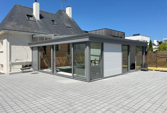 Réalisation d'un abri de piscine Gustave Rideau à Pornichet pour Serge