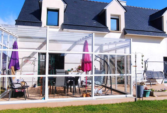 Réalisation d'un abri de terrasse Gustave Rideau à Plouhinec pour Robert
