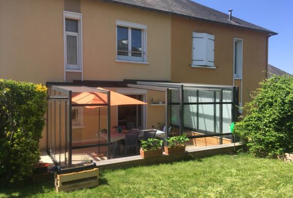 Réalisation d'un abri de terrasse Gustave Rideau à Le-Mans pour Romain