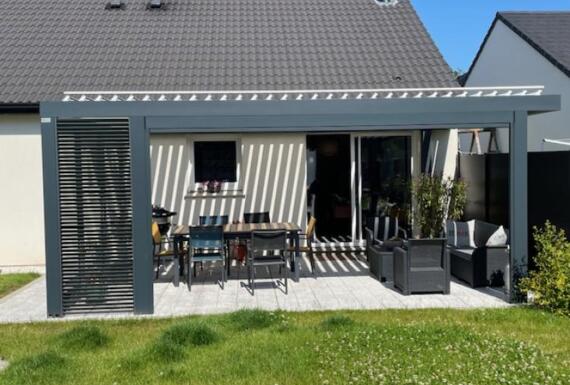 Réalisation d'une pergola Gustave Rideau à Haillicourt pour GUY