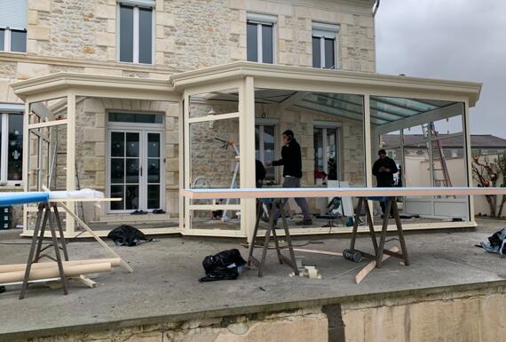 Réalisation d'une véranda Gustave Rideau à Saint-Palais pour Maryse