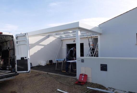 Réalisation d'une carport Gustave Rideau à Fouras pour Jean Luc Nathalie