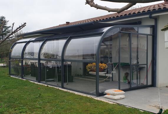 Réalisation d'un abri de terrasse Gustave Rideau à Lavernose-Lacasse pour Christian