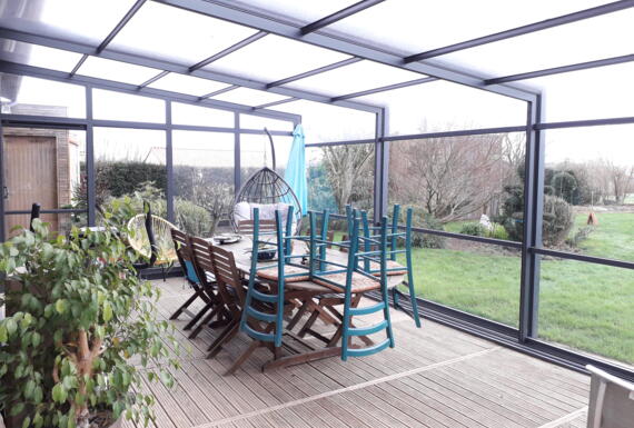 Réalisation d'un abri de terrasse Gustave Rideau à Sainte-Florence pour Nicolas