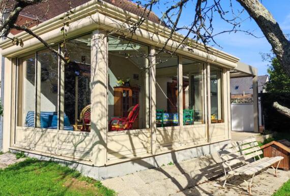 Réalisation d'une véranda Gustave Rideau à Douvres-La-Delivrande pour Joël
