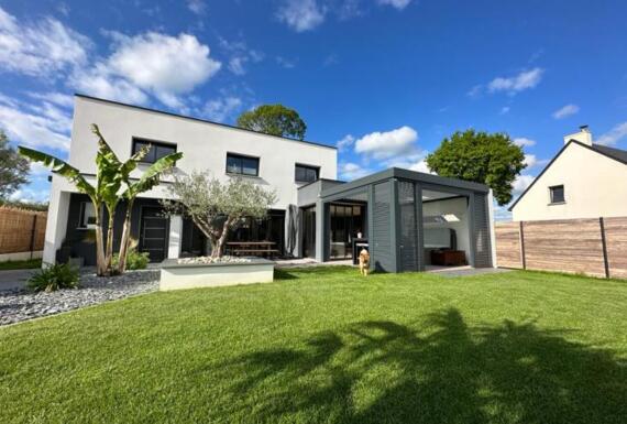 Réalisation d'une pergola Gustave Rideau à Pleumeleuc pour Caroline