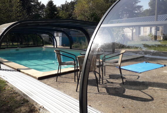 Réalisation d'un abri de piscine Gustave Rideau à La Chapelle-Aux-Naux pour Luc