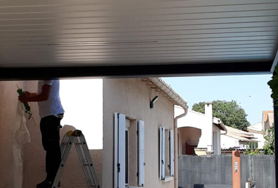 Réalisation d'une pergola Gustave Rideau à Brignac pour Jean-Luc