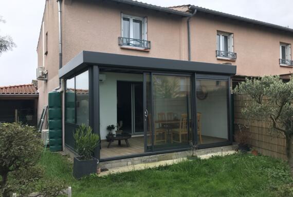 Réalisation d'une véranda Gustave Rideau à Villeveyrac pour Philippe