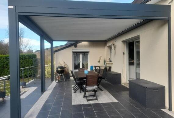 Réalisation d'une pergola Gustave Rideau à Bignan pour Patricia et Dominique