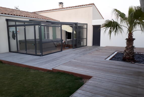 Réalisation d'un abri de terrasse Gustave Rideau à Esnandes pour Didier