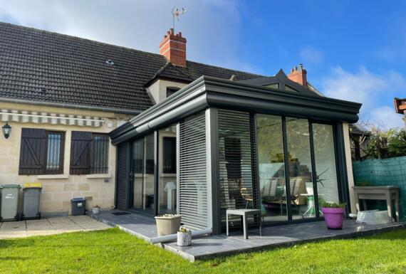 Réalisation d'une véranda Gustave Rideau à Saint-Maximin pour Yann