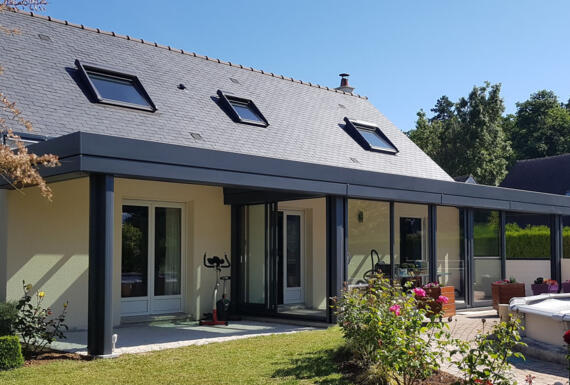 Réalisation d'une véranda Gustave Rideau à Montlouis-sur-Loire pour Marc-André