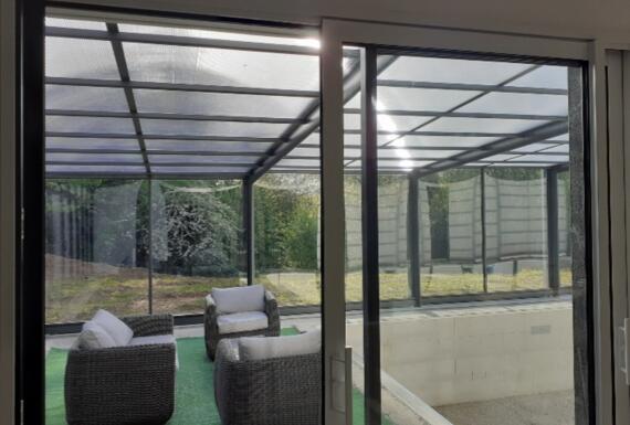 Réalisation d'un abri de piscine Gustave Rideau à Quimper pour David