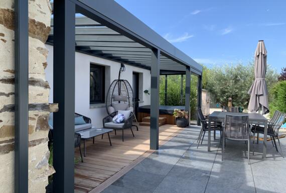 Réalisation d'une pergola Gustave Rideau à L’Ile-D’olonne pour Dominique et Laetitia