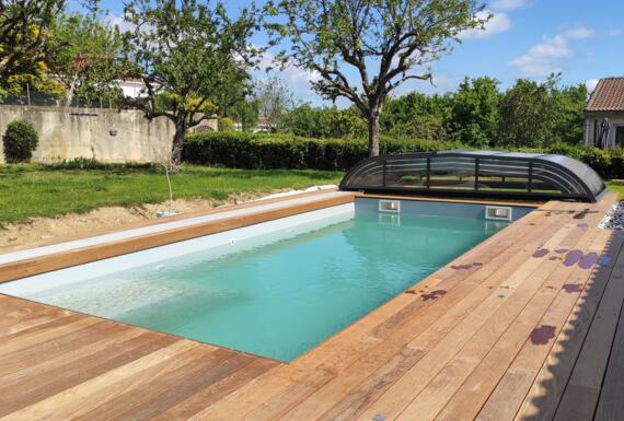 Réalisation d'un abri de piscine Gustave Rideau à La Roche-sur-Yon pour Vincent
