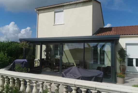 Réalisation d'une véranda Gustave Rideau à Tauriac pour Geraldine