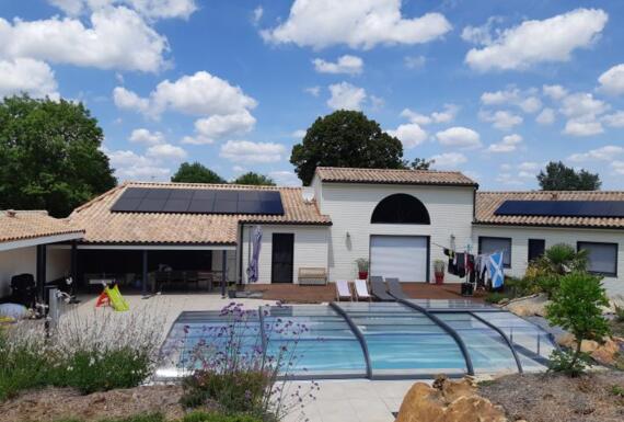 Réalisation d'un abri de piscine Gustave Rideau à Martinet pour Alexandre